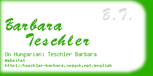 barbara teschler business card